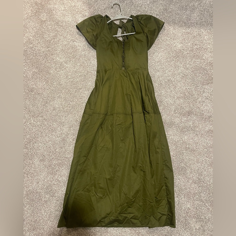 La Ligne Green Corset Midi